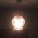 Hanging lamp in amber moulded glass 60/70 years