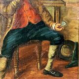 Edouard John E. Ravel is an artist born in Switzerland in 1847 and died in 1920, HST tavern scene