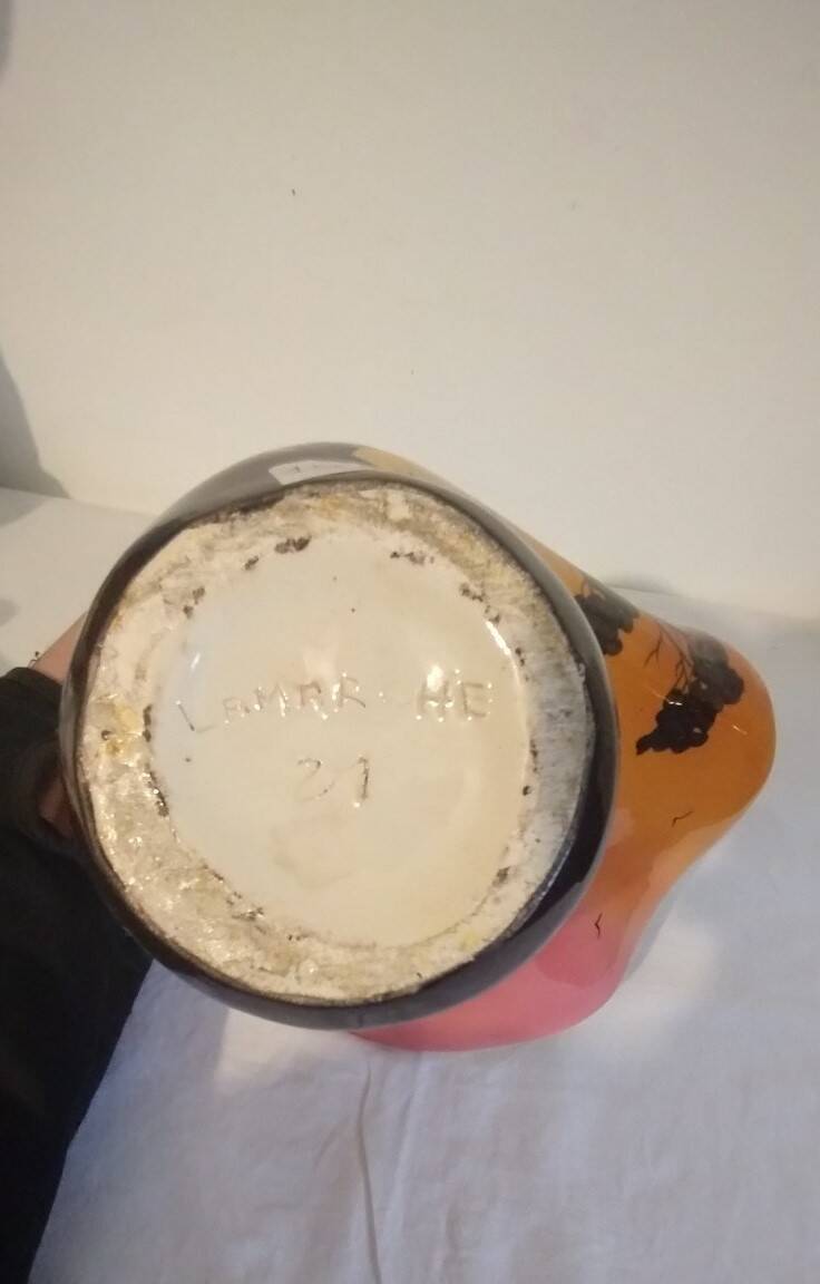 Vase signed Lamarche