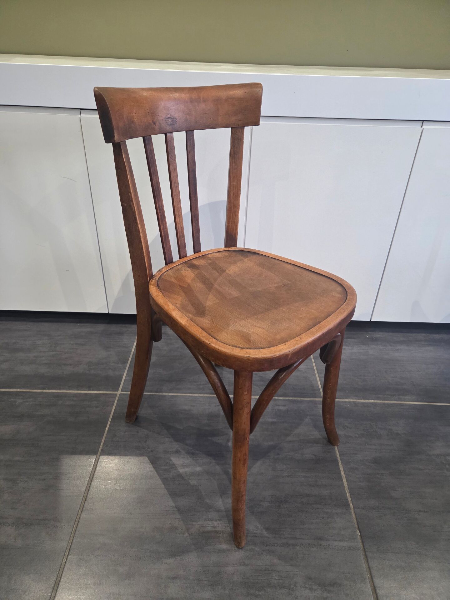 Lot de 4 chaises de bistrot Fischel vintage, années 1970