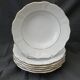 Set of 6 deep porcelain plates. Germany BAVARIA. Gold rim.