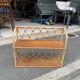 Wall shelf 2 trays, old, rattan.