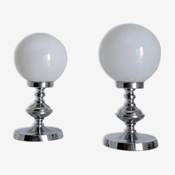 Pair of classic bedside lamps