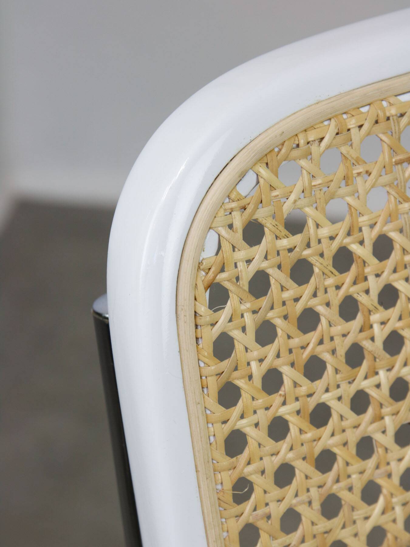 Vintage White Cesca B32 Chair by Marcel Breuer