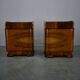 1940s pair of Art Deco bedside tables, Czechoslovakia