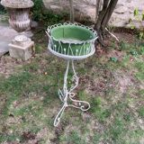 Wrought iron standing planter