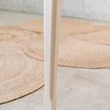 Table de ferme en bois – pied crème