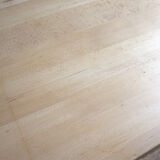 Square meal table made of solid wood
