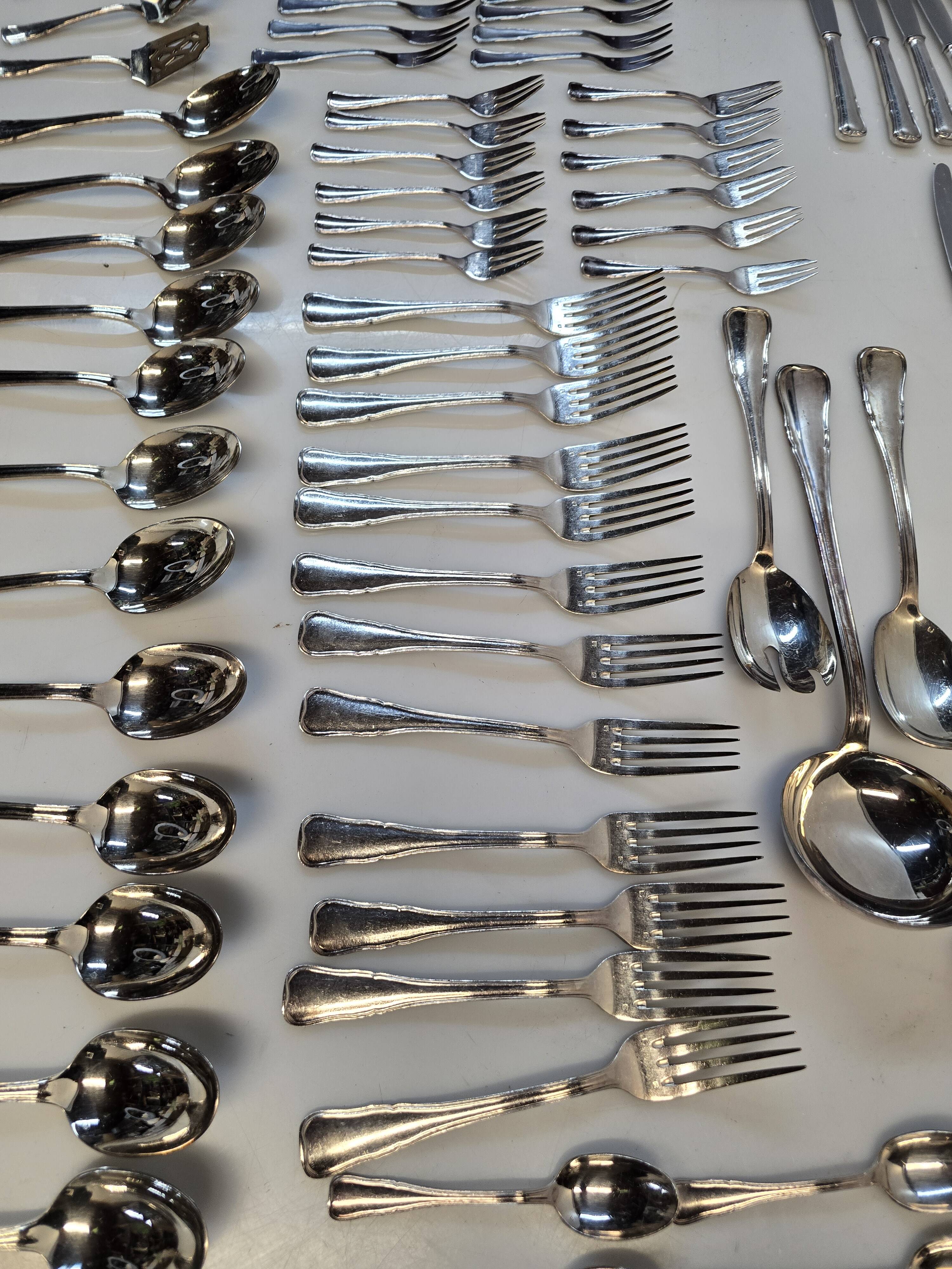Mid-20th Century Silver Metal Cutlery Set