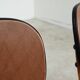 Pair of vintage French chairs in light brown skai