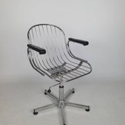 Vintage chrome swivel armchair
