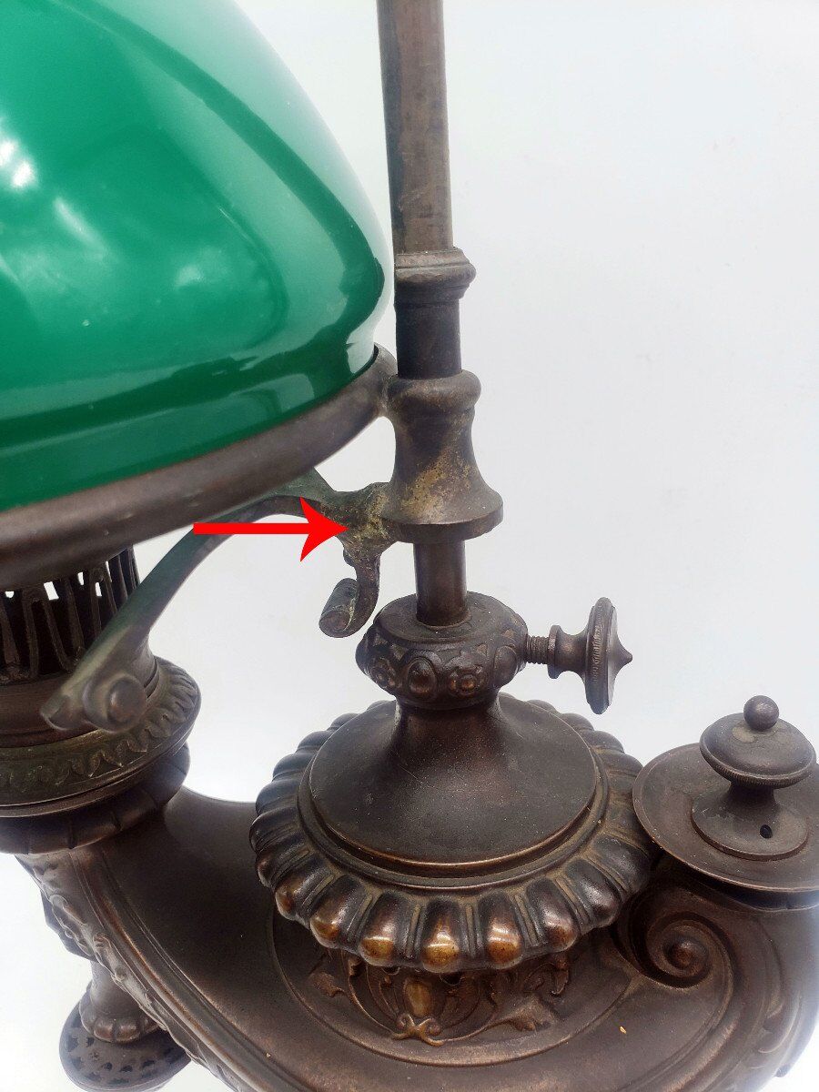 19th century desk lamp from Wild & Wessel Germany 1890