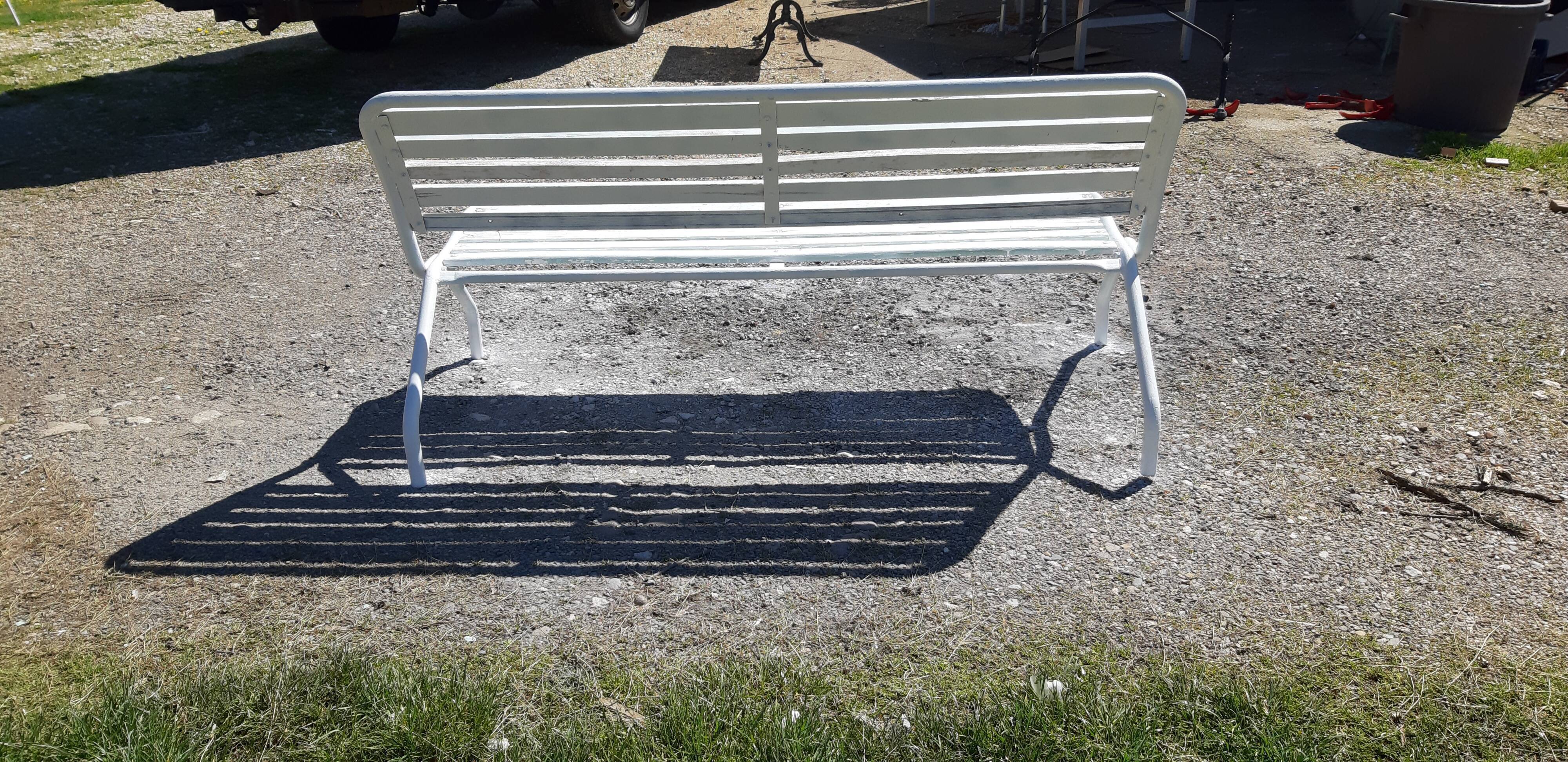 Iron and wood bench of the 50s foldable