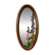 Miroir sculpté en bois décors fleurs