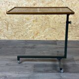 Chariot de service des années 60 et 70, table d'appoint pour dinette, design marron de l'ère spatiale