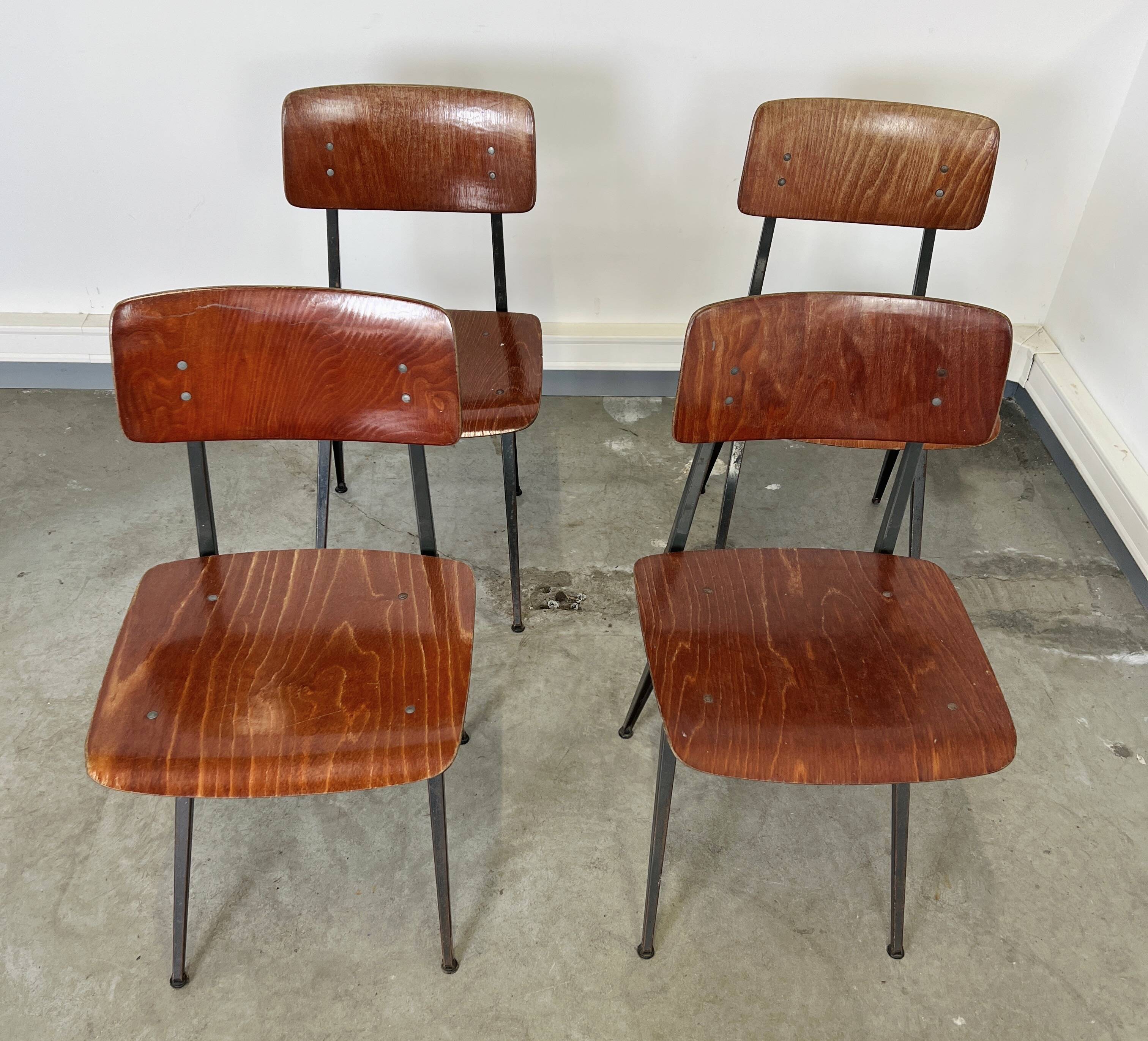 Set of 4 Spinstoel chairs for Marko 60s Netherlands