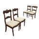 Chaises anciennes période Restauration en acajou sculpté XIXe siècle