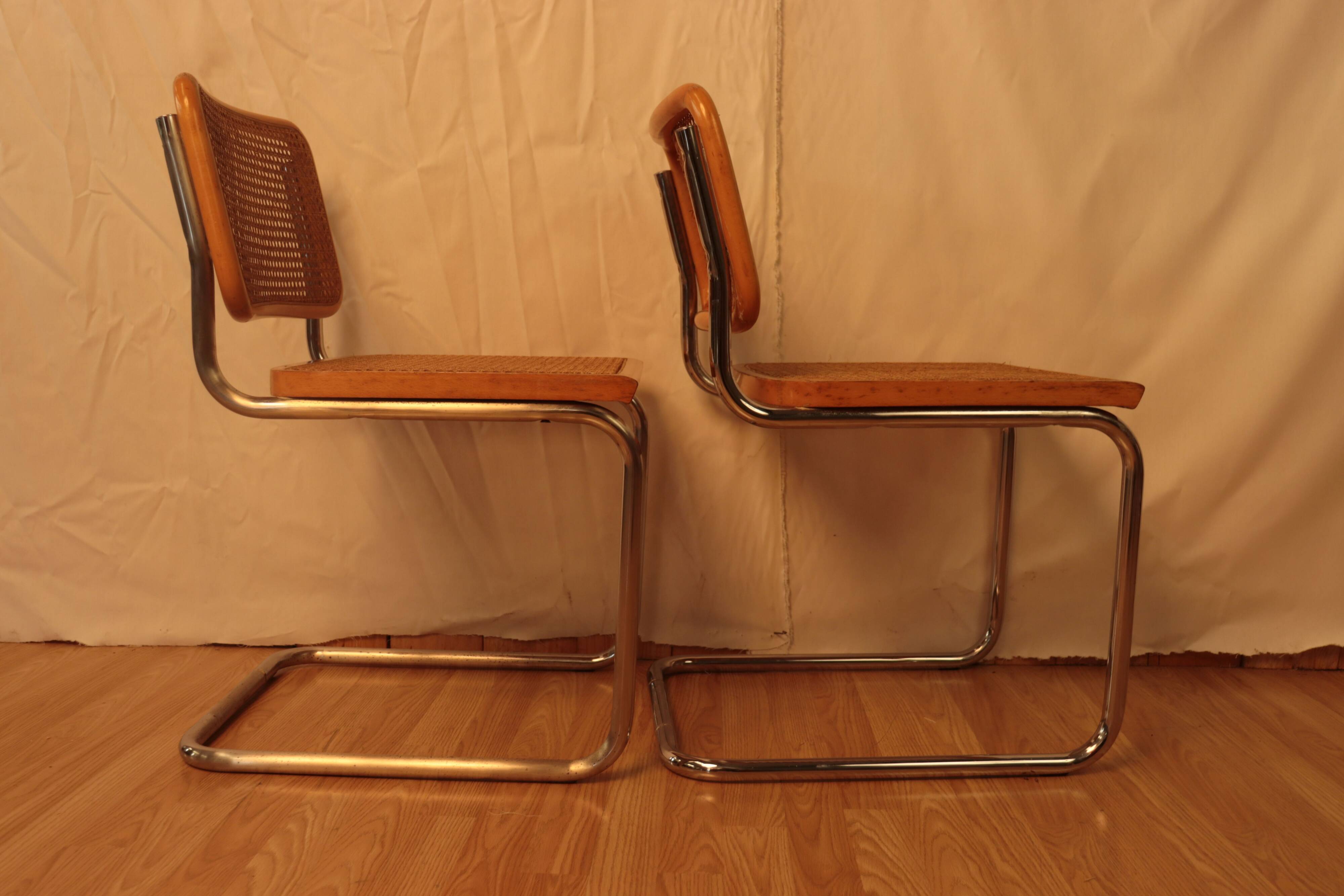Paire de chaise Marcel Breuer B32