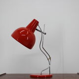 1970s josef hurka red table lamp for lidokov, czechoslovakia