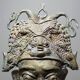Vintage African bronze mask from Bamoun, Cameroon