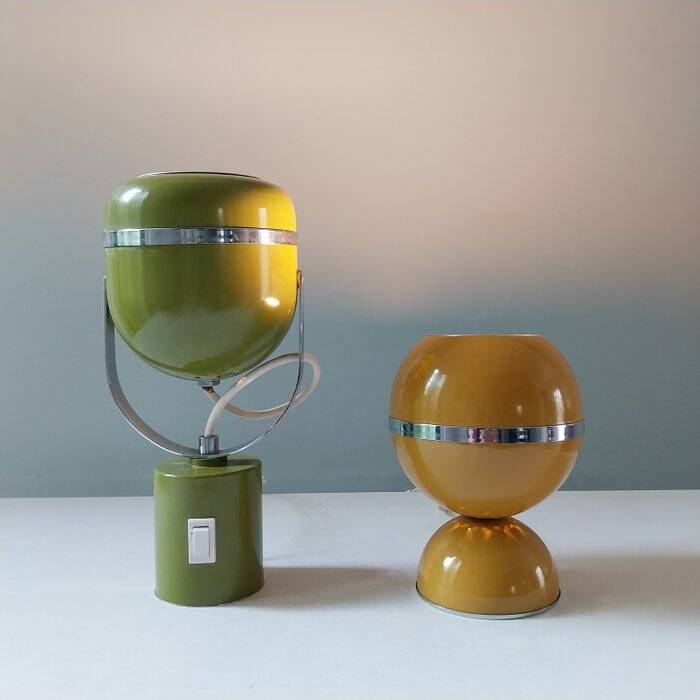 Set of vintage 70s table lamps