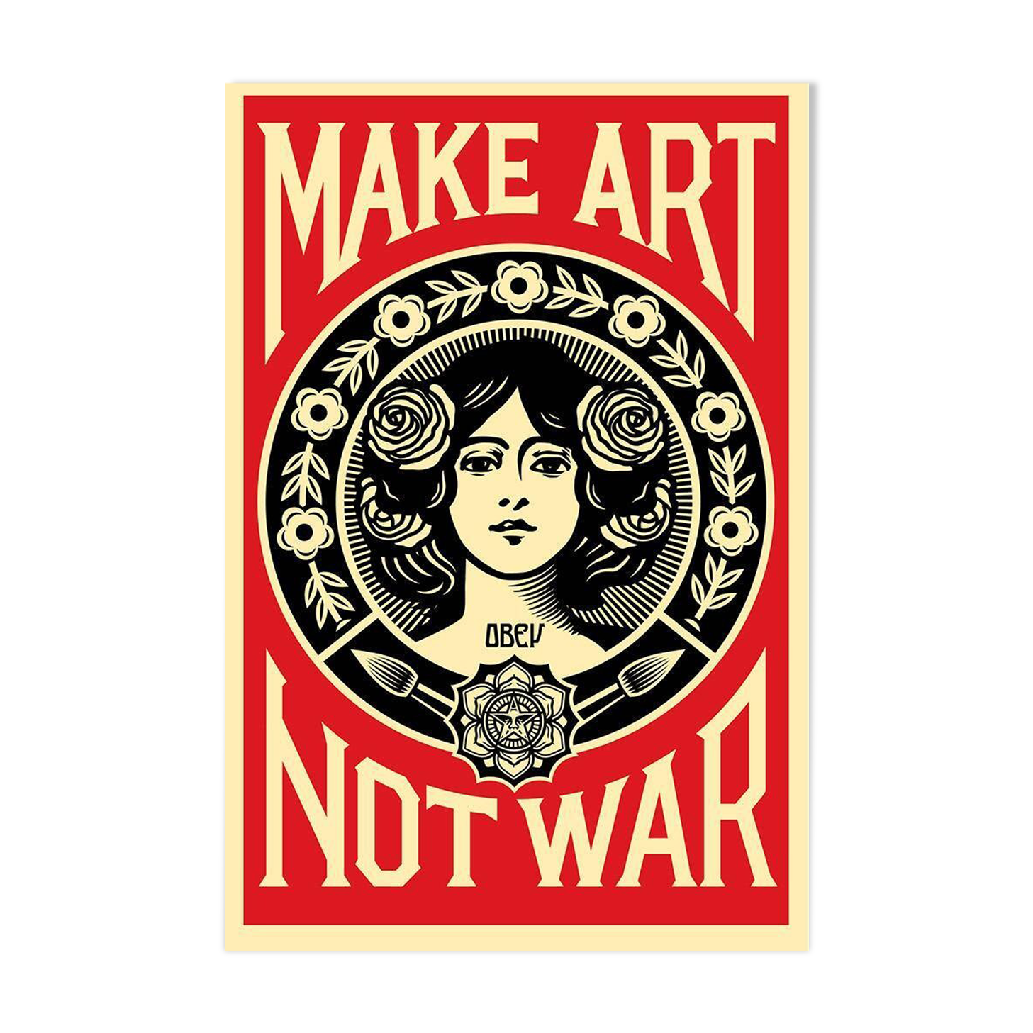 Shepard Fairey (Obey Giant): Make art not war - Signed lithograph