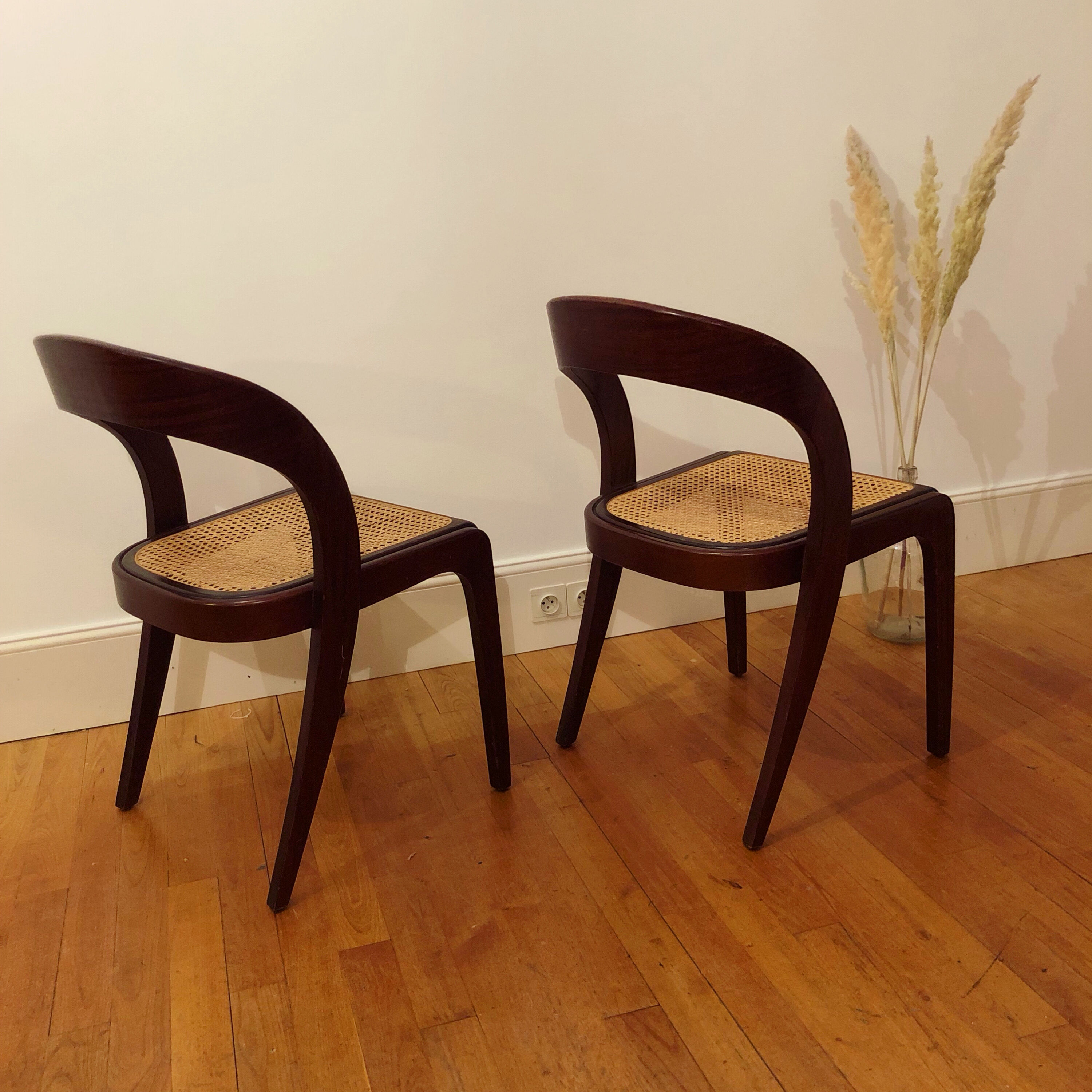Pair of chairs Baumann model Gondole, 70s