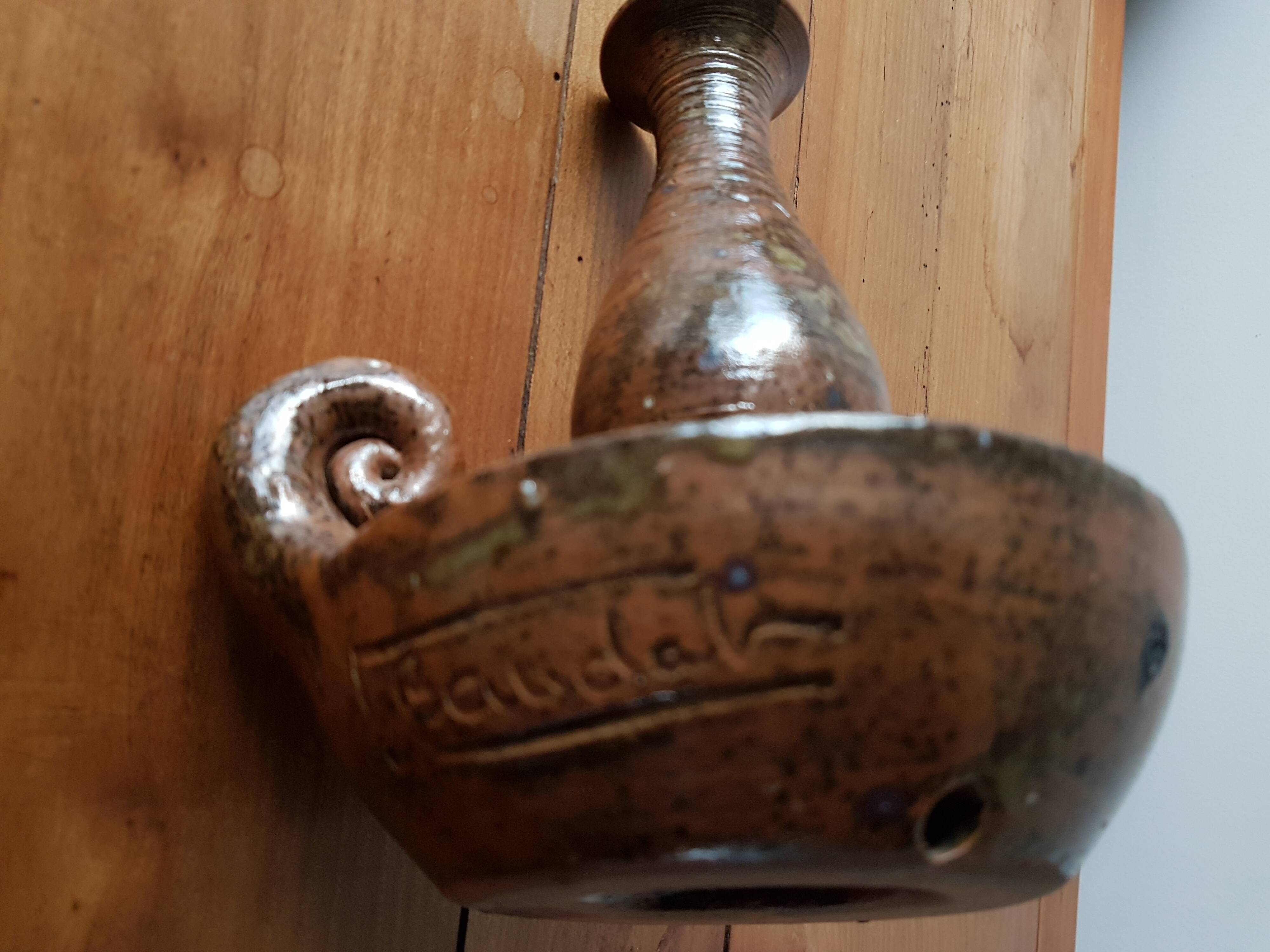 Stoneware candle holder