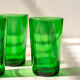 6 verres à eau verts vintage