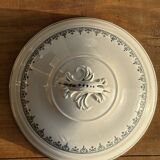 Covered soup tureen or vegetable dish in Saint Amand earthenware H29 D28