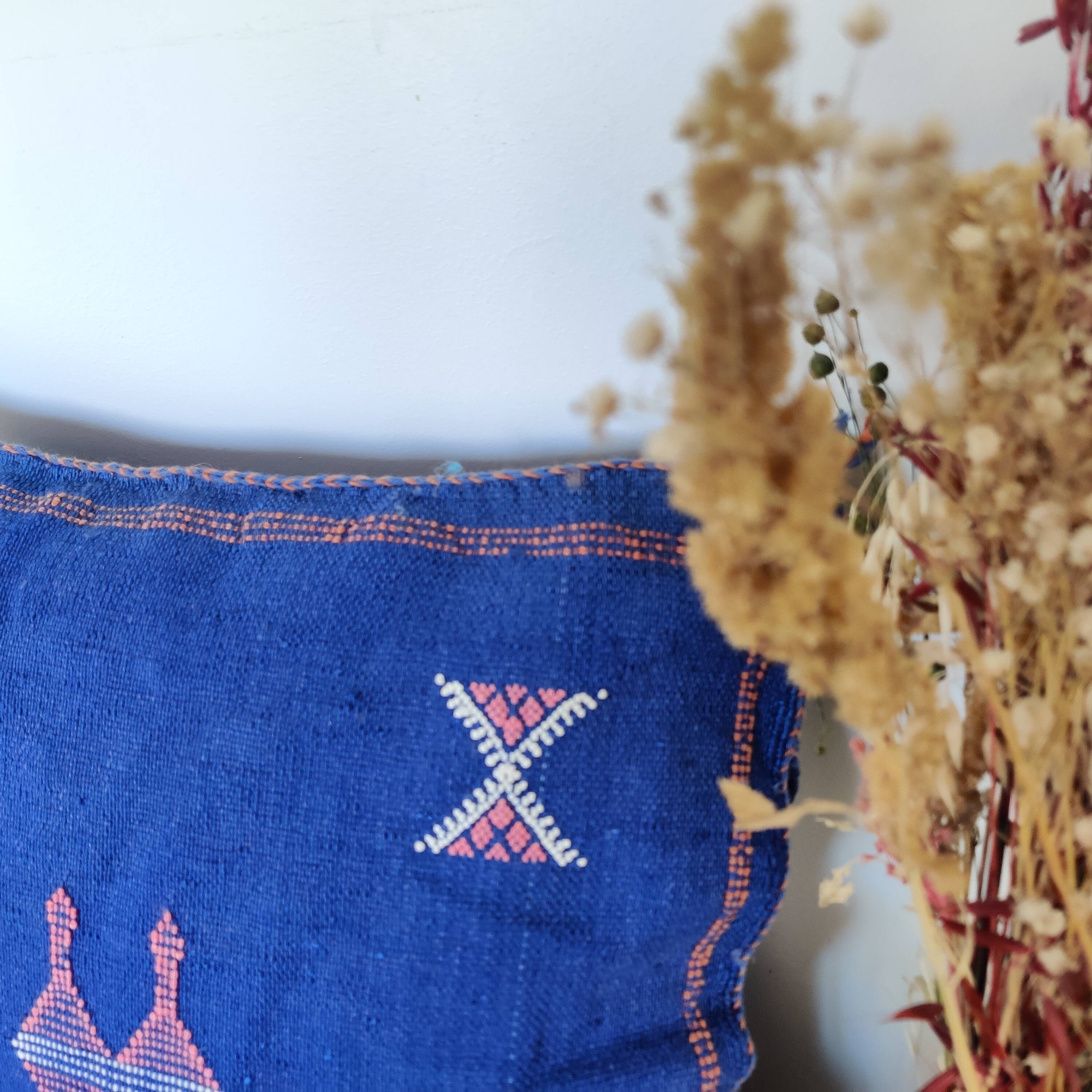 Bohemian blue Berber cushion Sabra