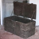 Old wooden chest with fittings, corsair chest, storage chest