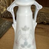 Pair of soliflore vases - Art Nouveau - Marked Marmorzellan on the reverse