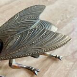 Vintage brass fly ashtray