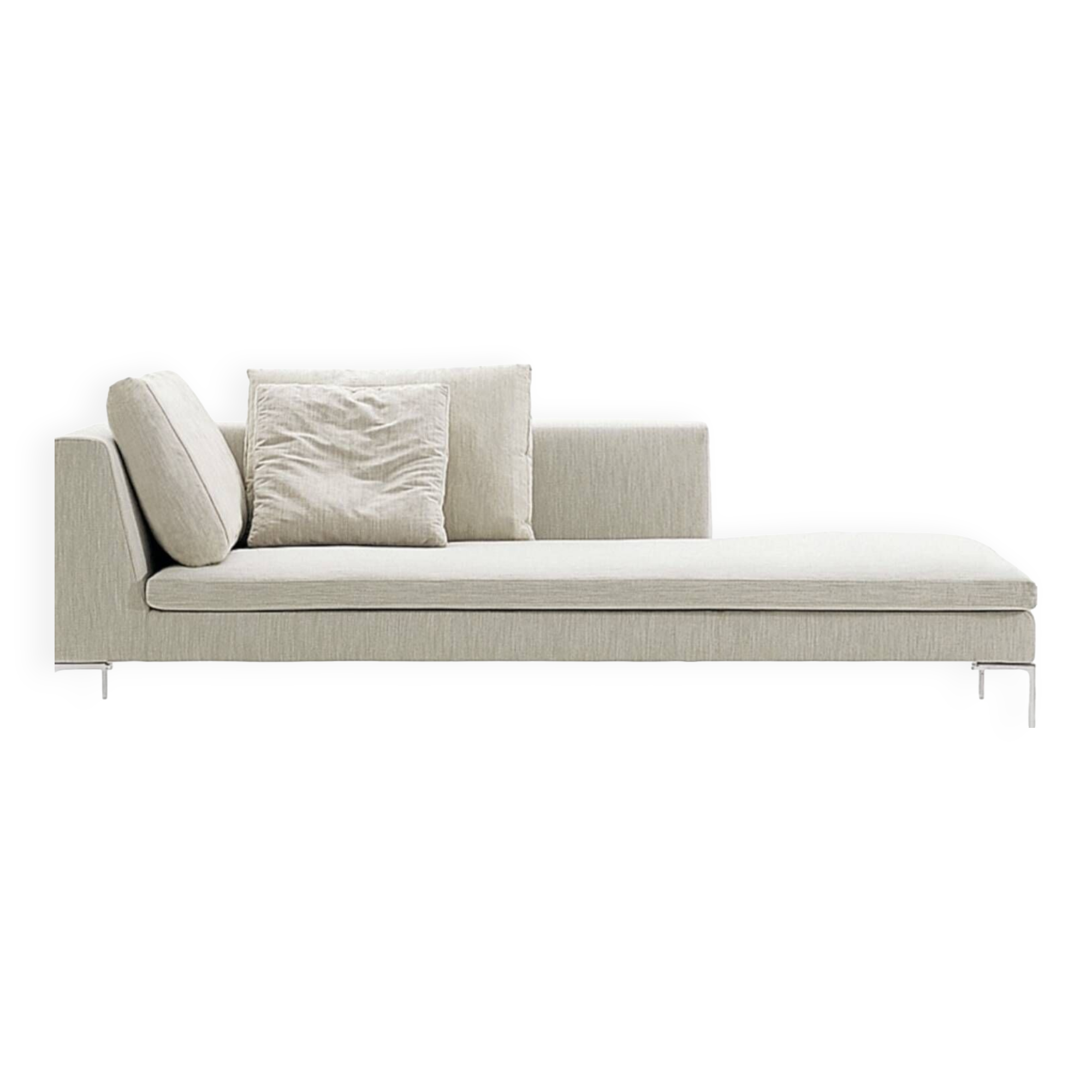 High-end chaise longue, 3-seater wool sofa