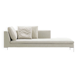 High-end chaise longue, 3-seater wool sofa