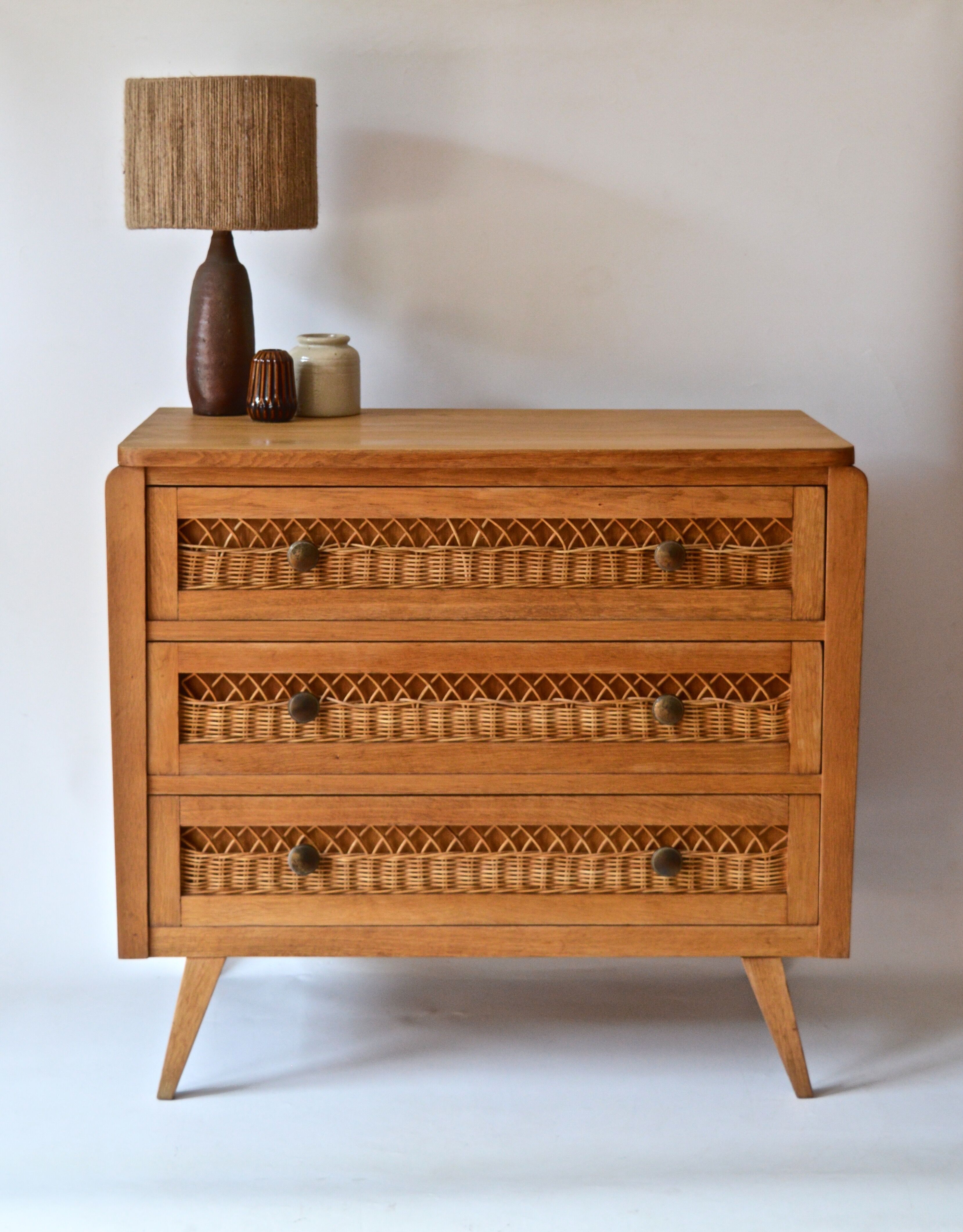 Rattan chest of drawers