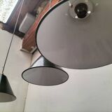 Enameled sheet metal pendant lights