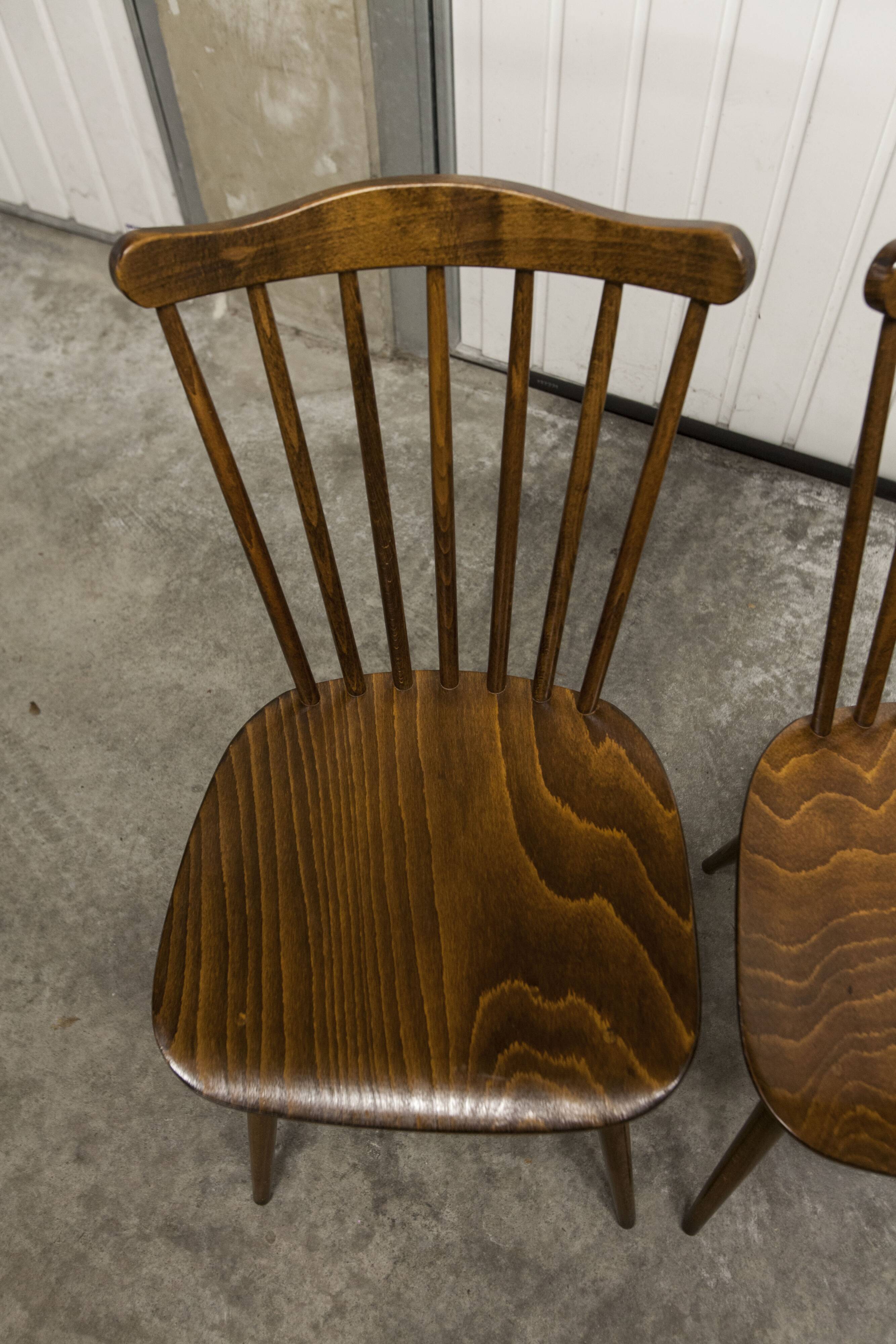 Set of 4 Scandinavian Baumann chairs model Minuet 1980 stamped