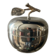 Empty pocket vintage silver metal apple box
