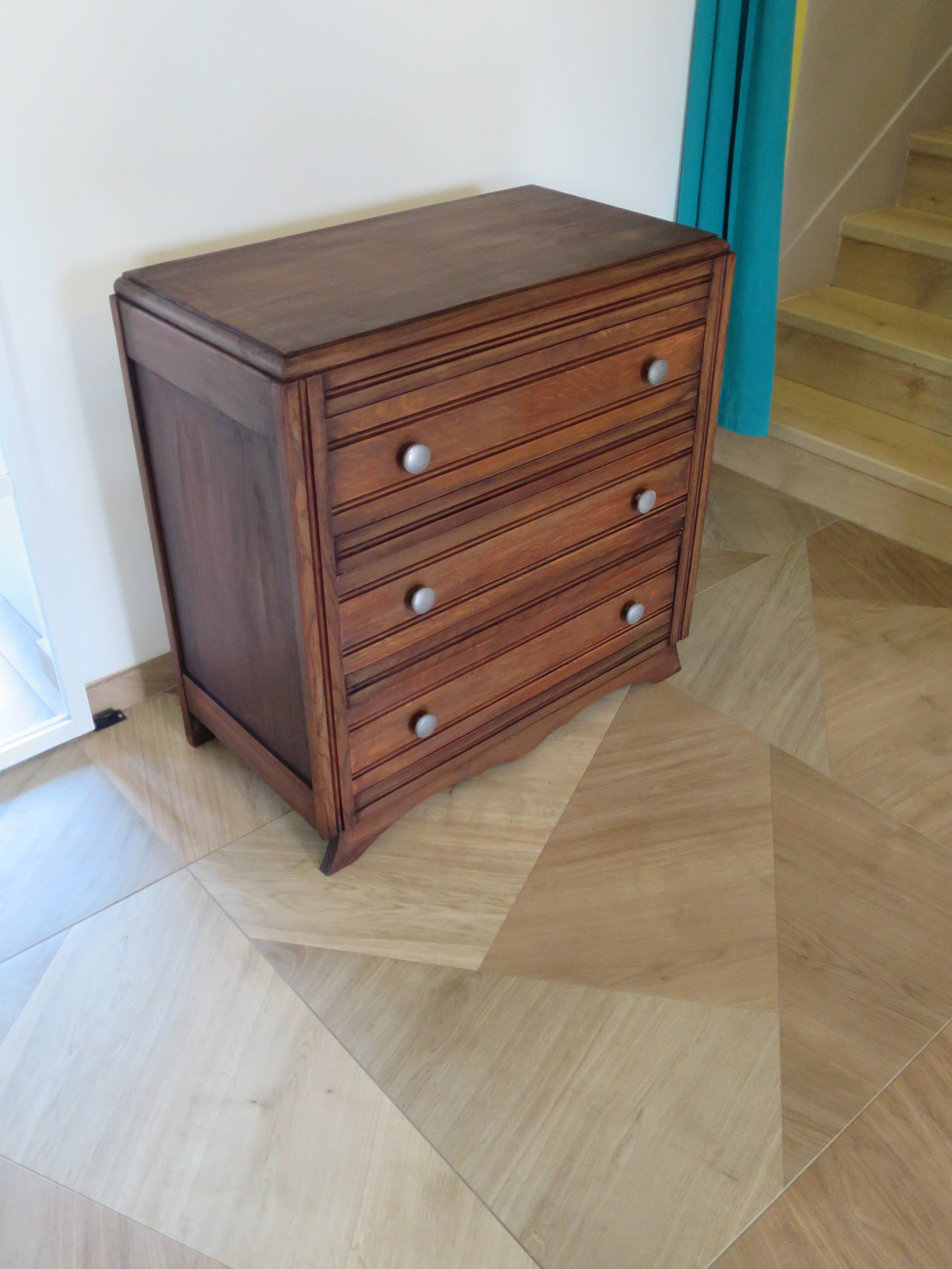 Art Deco chest of drawers - 1950s - mustache-style legs - vintage