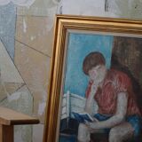 Oil painting by Jørgen Sejersen, Mid-century Modernism, 1960s