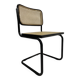 Chaise design Cesca modèle B32 en noir - structure noire
