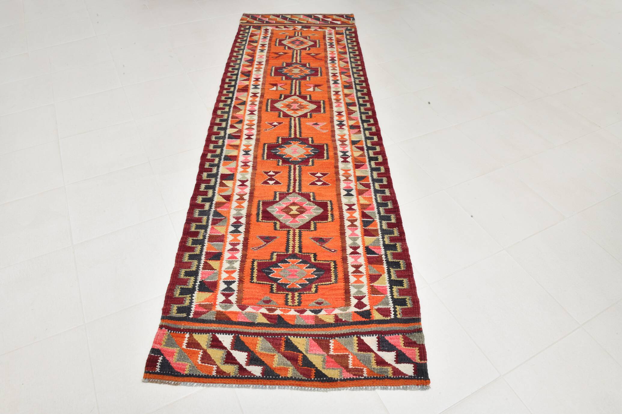 3x10 Vintage Kilim Runner Rug, 94x304Cm
