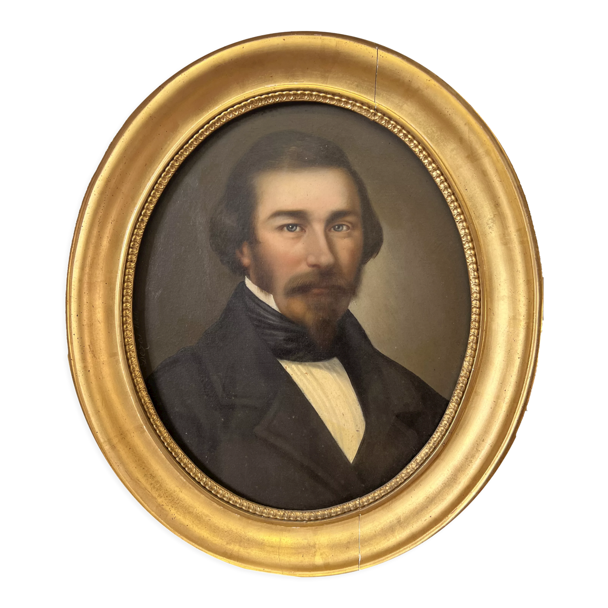 French school - oval portrait
