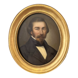 French school - oval portrait