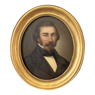 French school - oval portrait