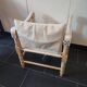 White leather safari chair