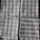 A lot of 8 Cotton Table Napkins Beige Linen Checks Creation