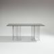 Large "Wire" Desk in Glass and Metal, Terence Conran, 1980s